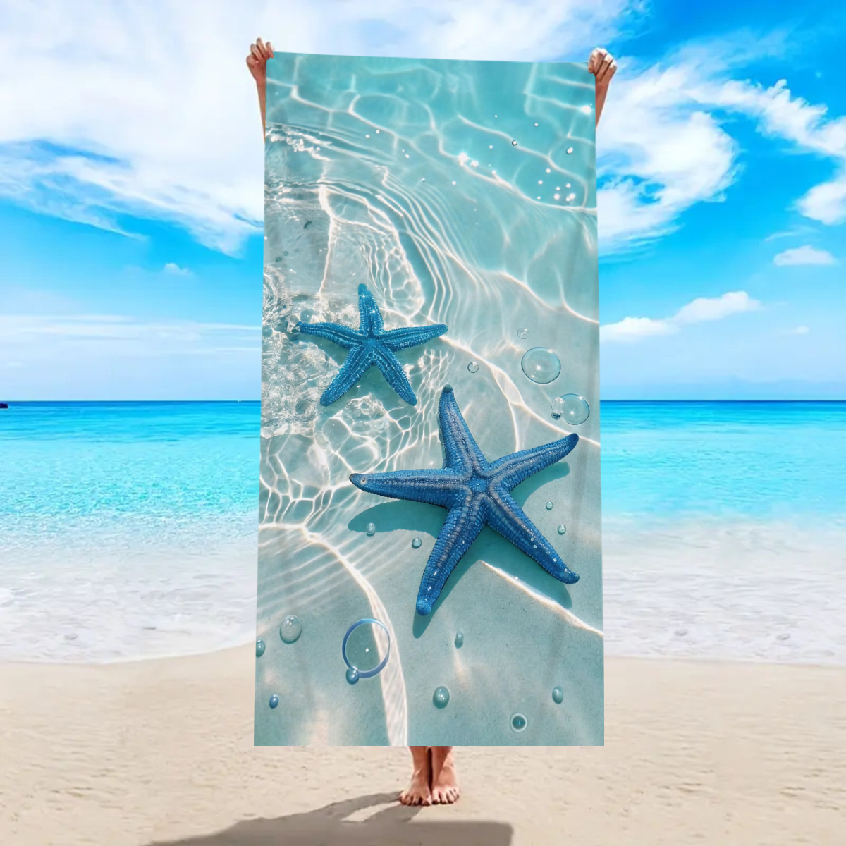 1pc Ocean element beach towel, - Outdoor Sports Center review and price
