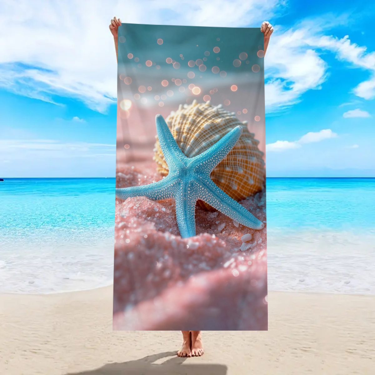 1pc Ocean element beach towel, - Outdoor Sports Center review and price
