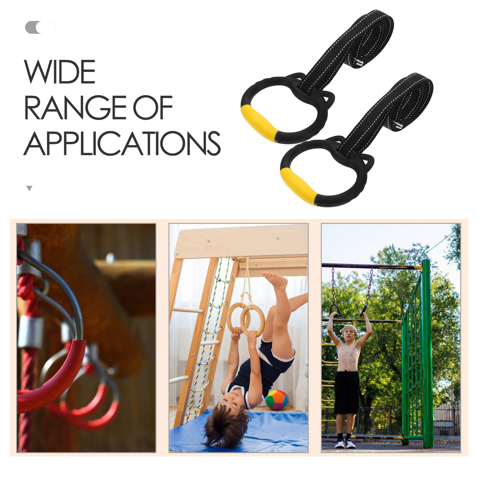 1 set 1 Set Gymnastics Rings F - Outdoor Sport Bar review and price