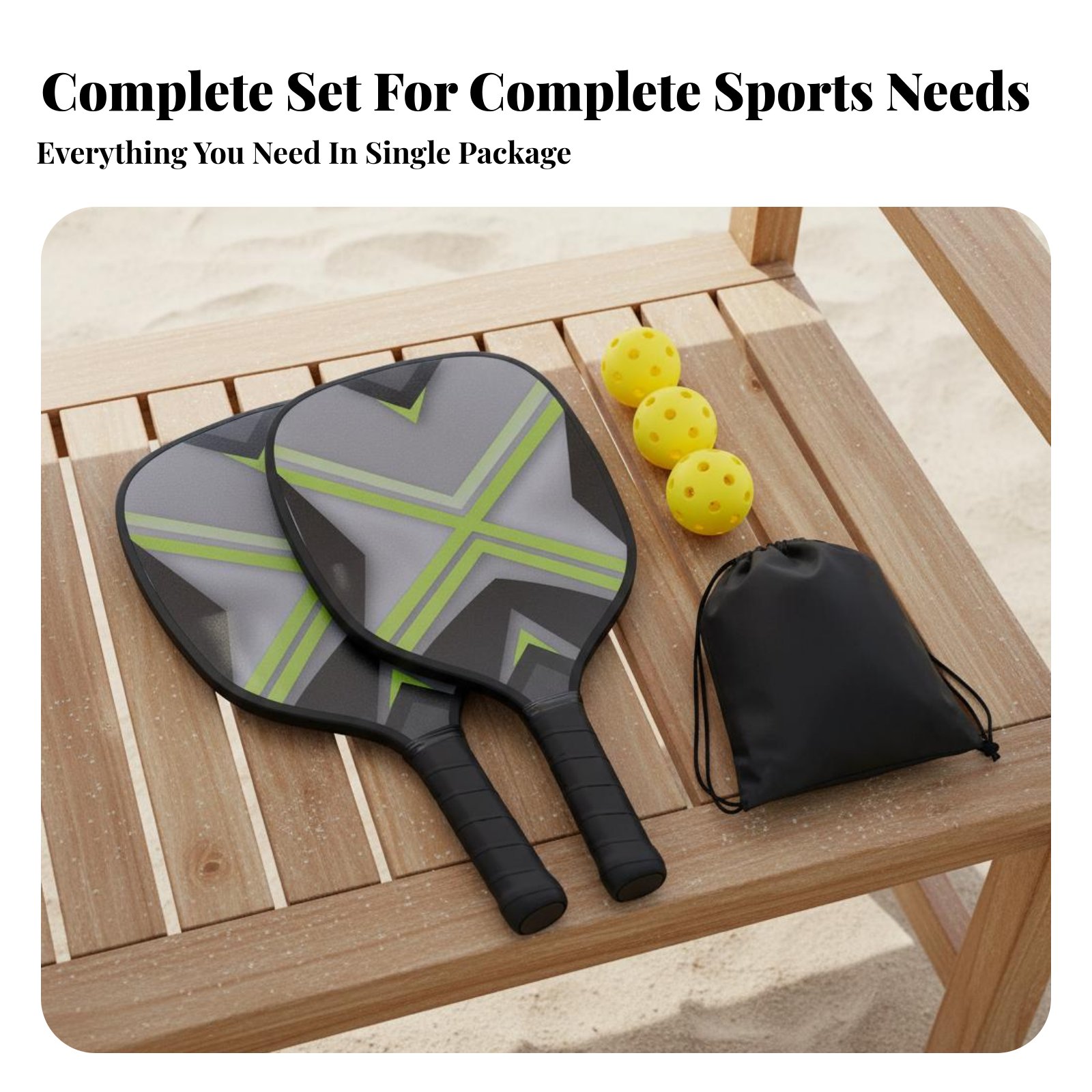 Wooden Pickleball Paddle Set P - Outdoor Sports Center review and price