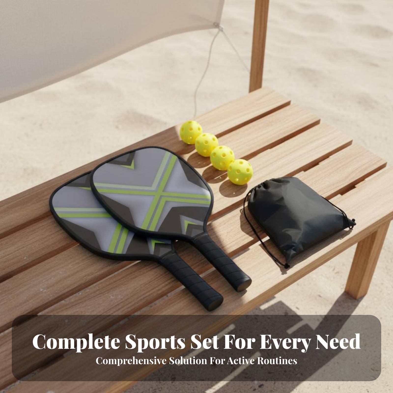 Wooden Pickleball Paddle Set P - Outdoor Sports Center review and price