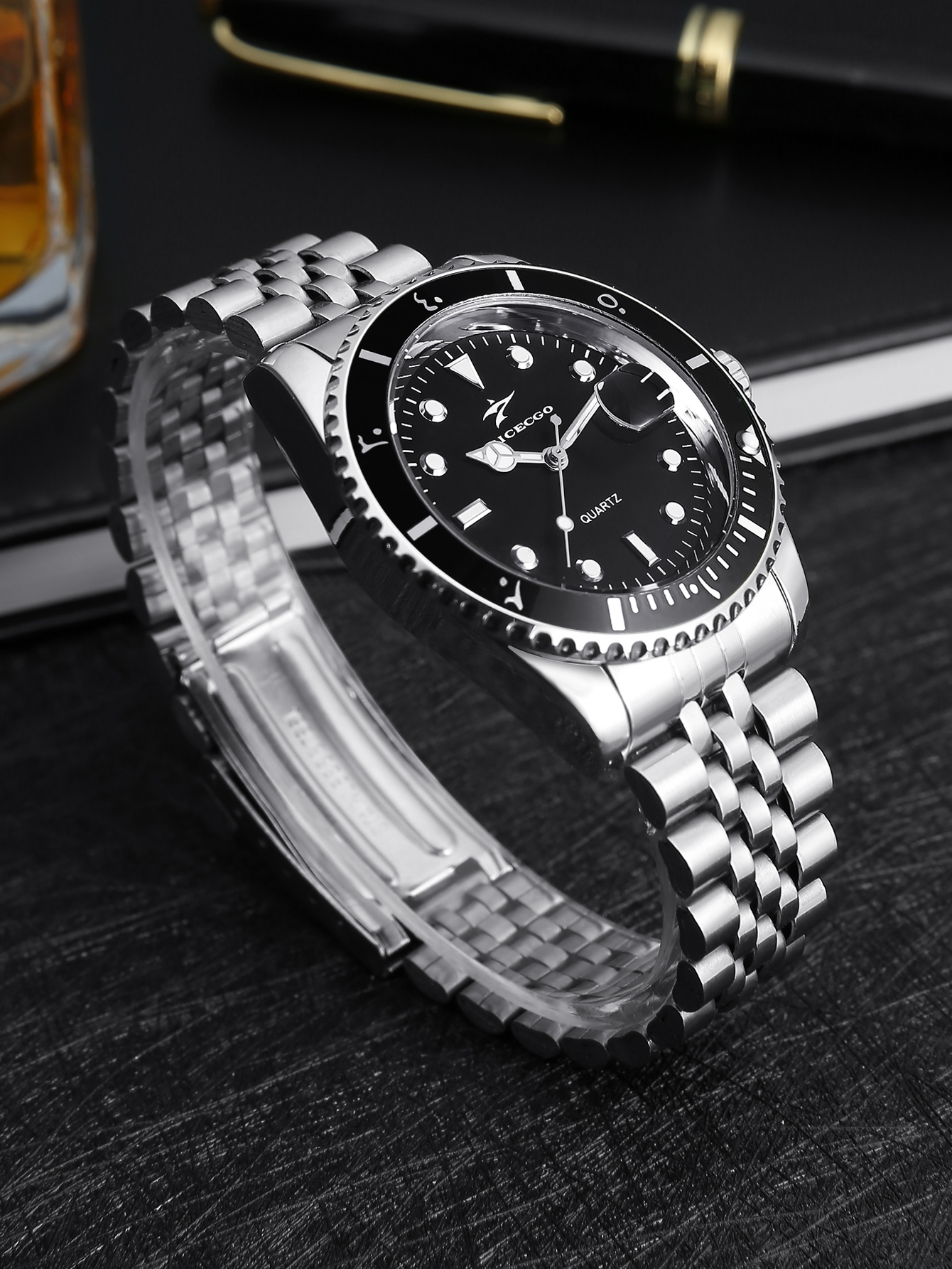 RICECGO Men's Steel Strip Quar - Outdoor Sport Smart Watch review and price